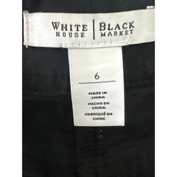 White House Black Market Black Cropped Cargo Pants Womens Size 6 - Picture 6 of 8